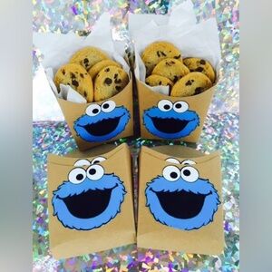 Cookie Monster Party Favor Boxes-12 pcs Cookie Monster treat boxes
